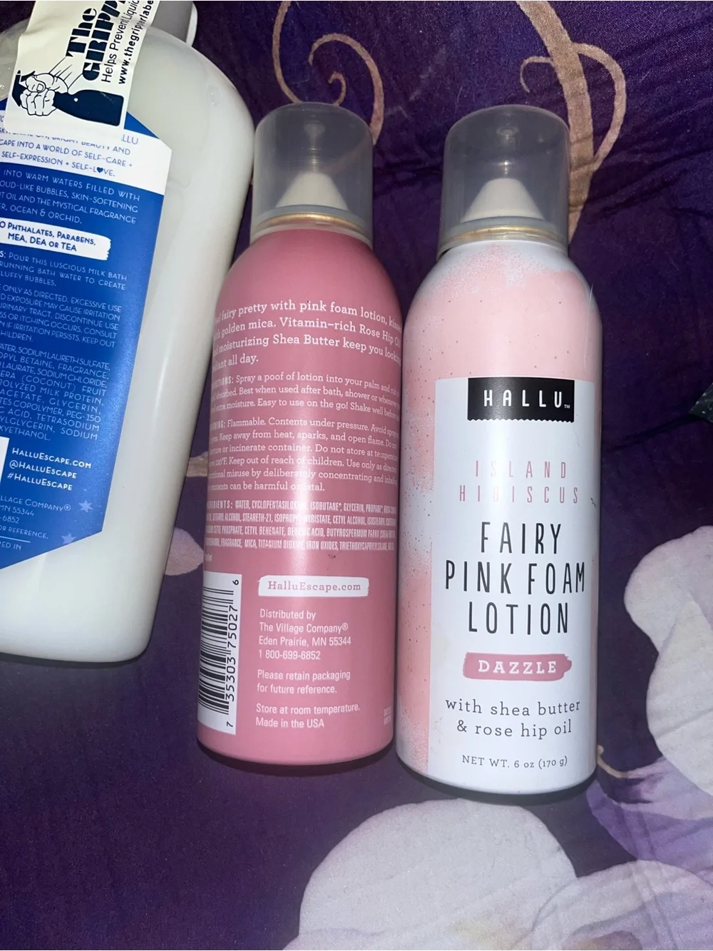 Hallu Fairy Pink Foam Lotion & Moon Float Milk Bath & Body Set of 5